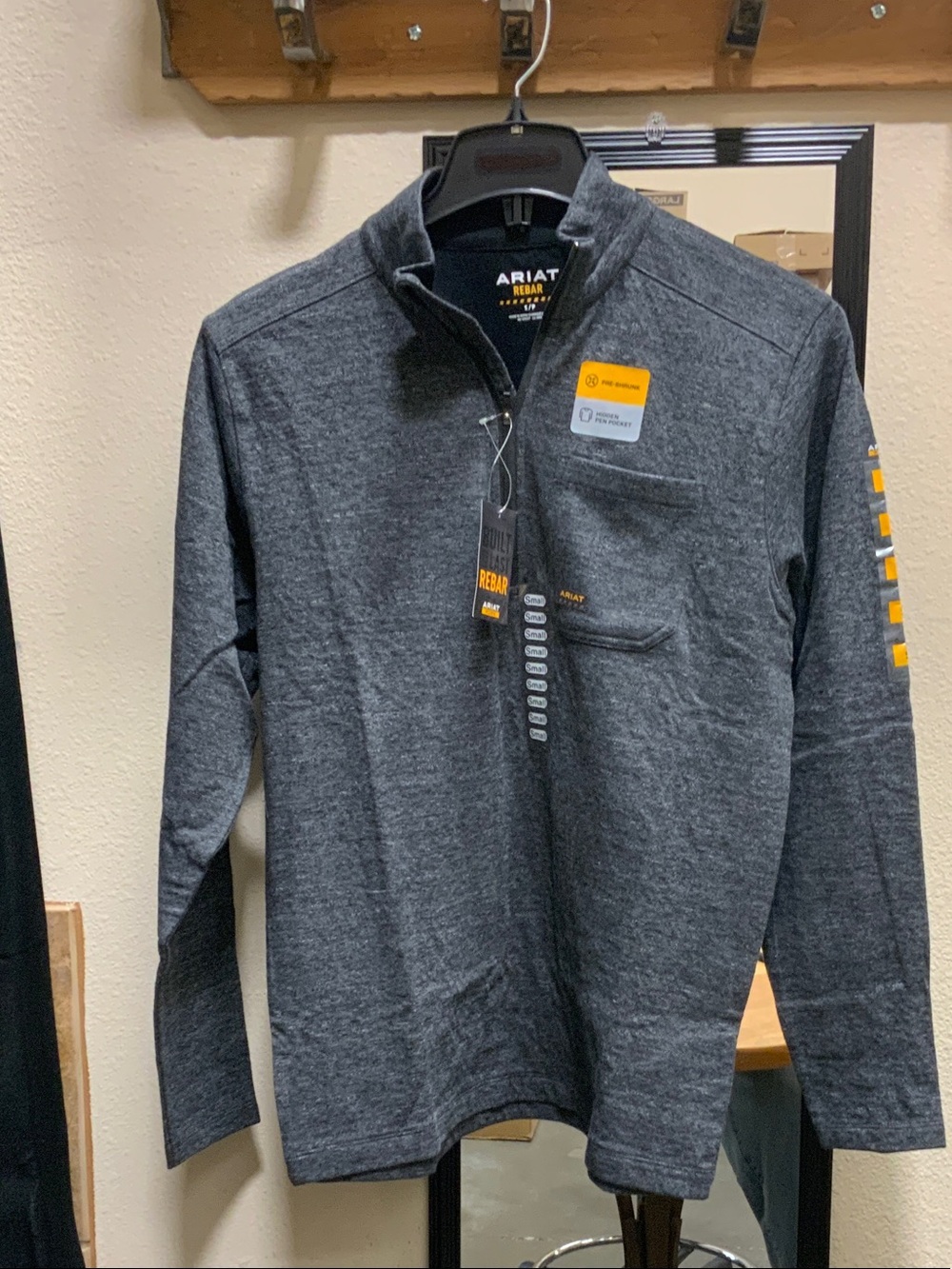 Ariat Dark Gray Heather Half-Zip Pullover